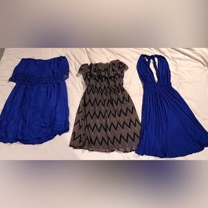 3 EUC blue dresses